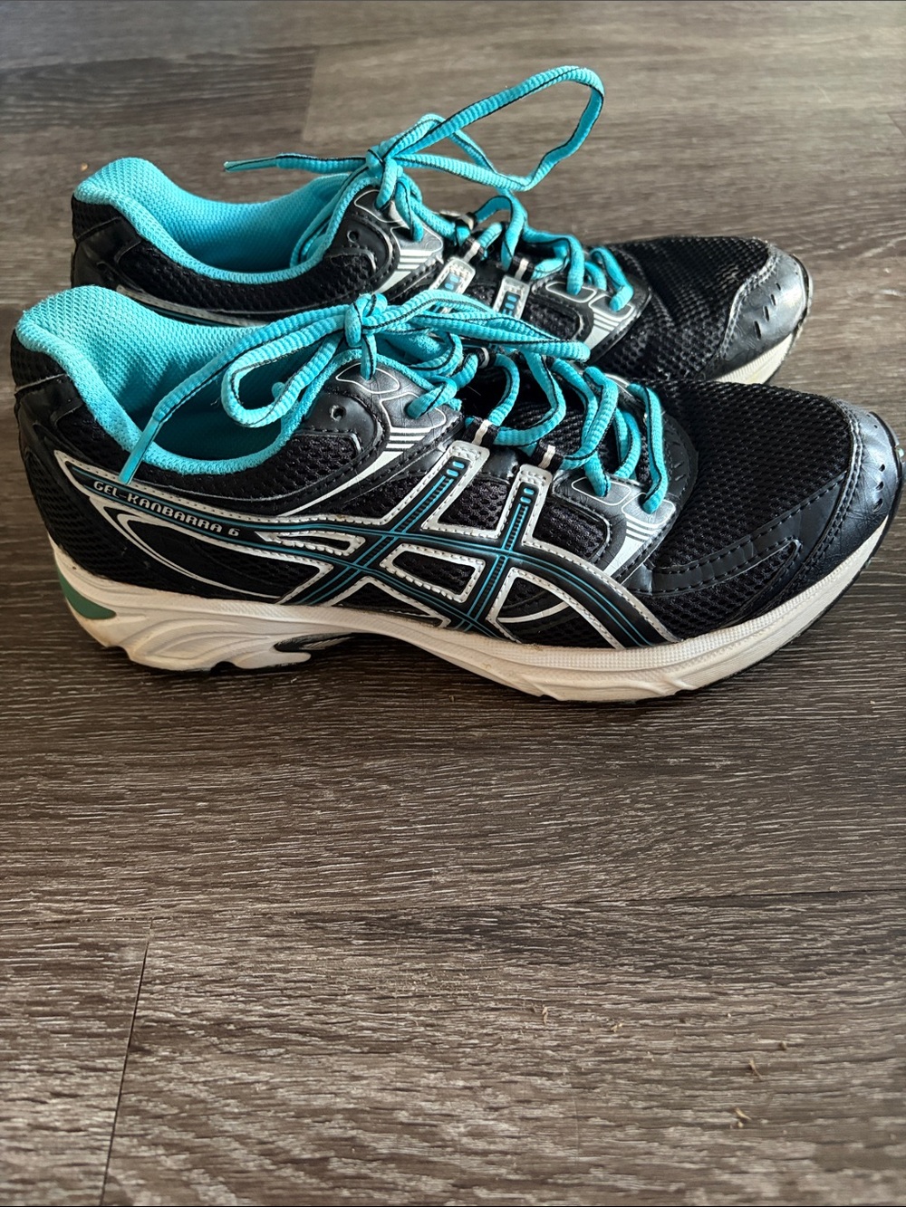 Asics Women's Black and Blue Athletic Running Shoes